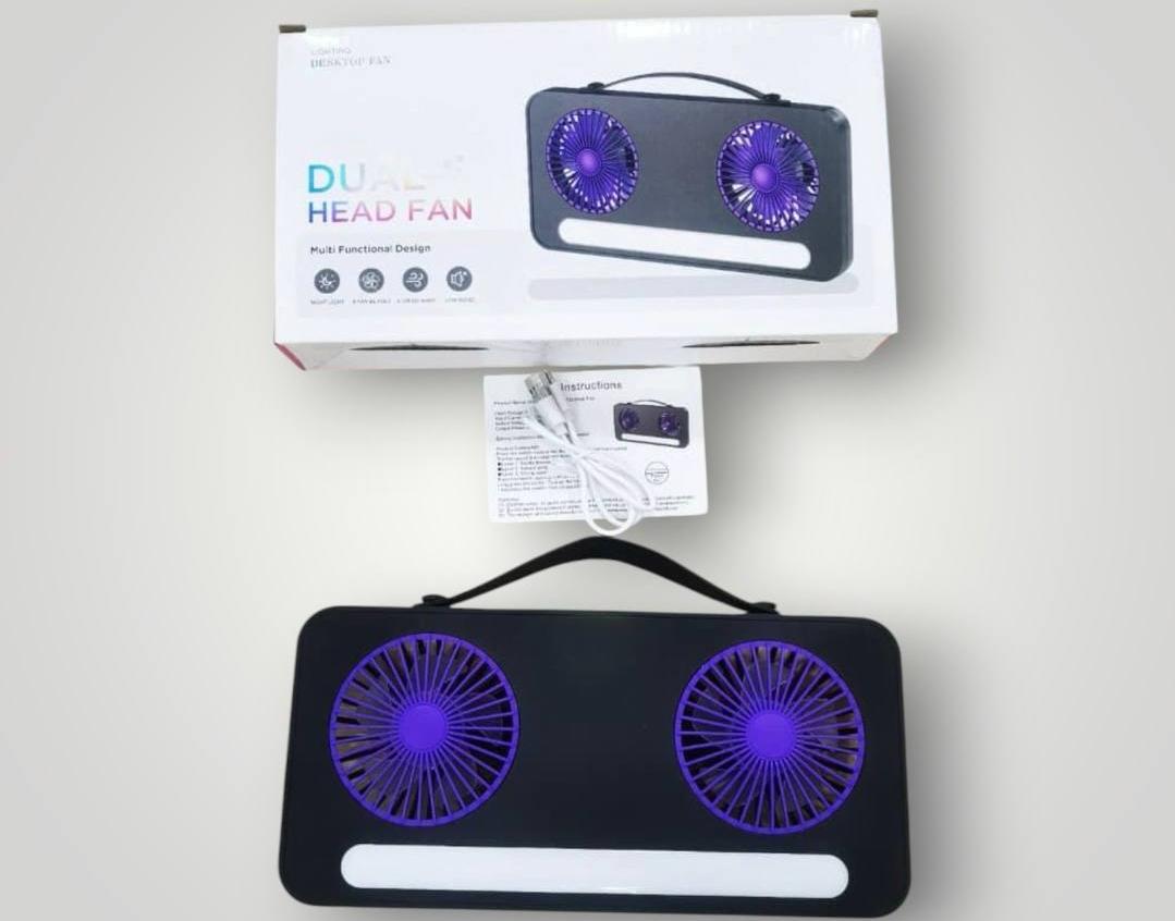  Портативный настольный вентилятор ночник Dual Head Fan