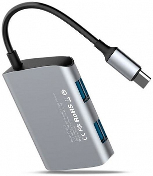 USB-концентратор Baseus Enjoyment CATSX-A0G, Type-C to 2 x USB 2.0-USB 3.0 HUB Adapter