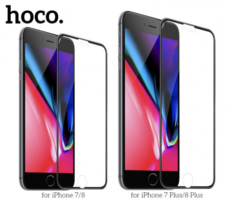 Защитное стекло HOCO A12 для iPhone 7/8 черный