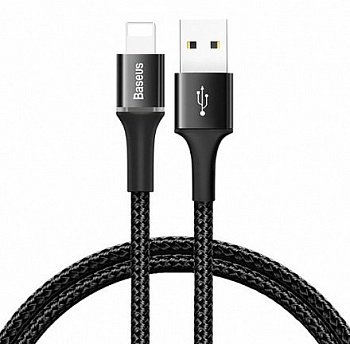 Кабель Baseus CALGH-A01 QC 3.0, lightning, 0.5 м, Quick charge 3.0, черный