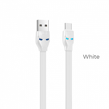 Кабель Hoco U14 Steel man, USB - USB Type-C, 1.2 м, белый