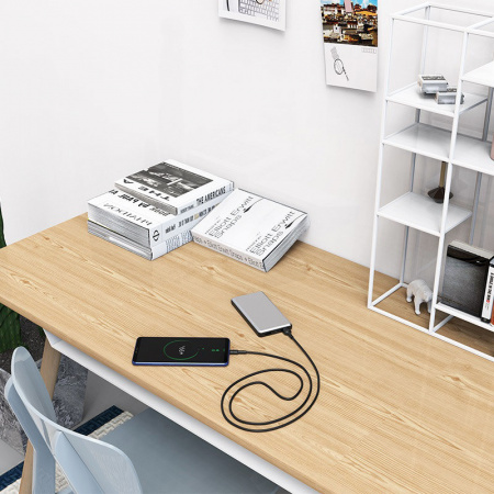 Кабель Borofone BX15, USB - USB Type-C, 1 м, черный
