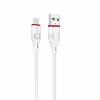 Кабель Borofone BX17 USB - micro USB, 1 м белый
