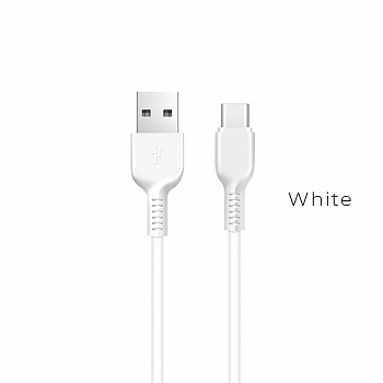 Кабель Hoco X13 Easy, USB - USB Type-c, 1 м, белый