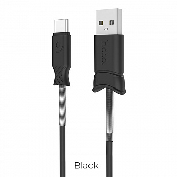 Кабель Hoco X24 Pisces, USB - USB Type-C, 1.2 м, черный