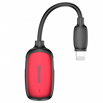 Переходник Baseus 3-в-1 L51 CALL51-S2, Apple Lightning - mini jack 3.5 mm, красный