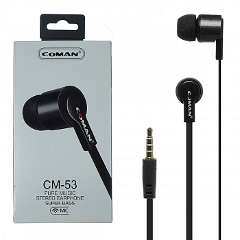Наушники-вкладыши Coman CM-53 Black