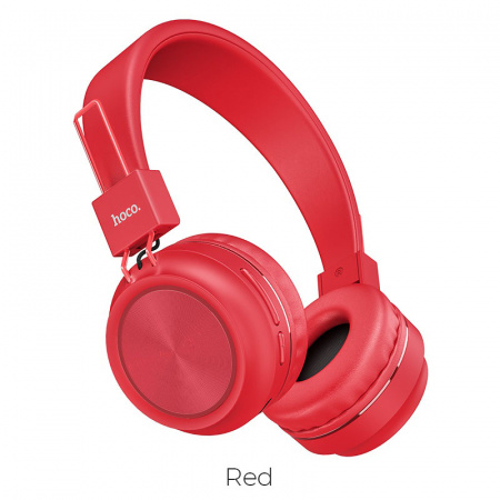 Беспроводные наушники HOCO W25 Promise, Bluetooth, 300 мАч, красный, контроллер с микрофоном