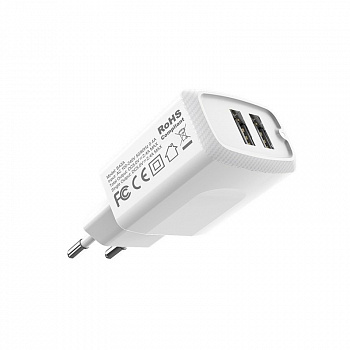 Сетевое зарядное устройство Borofone BA3A, 2 USB, 2.4A