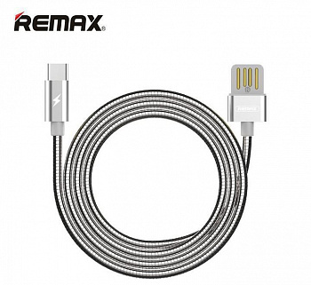 Кабель Remax Tinned RC-080a, USB - USB Type-C, серебристый