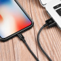 Кабель Hoco X23, lightning, 1 м, черный