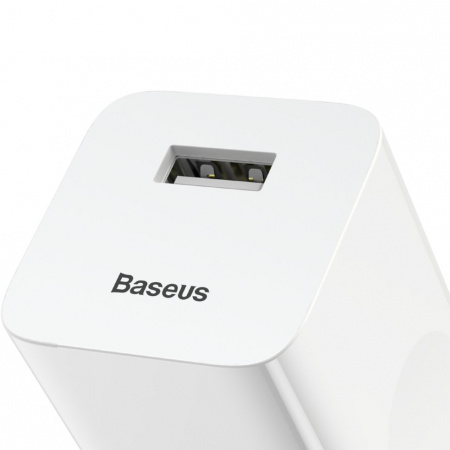 Сетевое зарядное устройство Baseus CCALL-BX02 QС 3.0, 1 USB Quick Charge 3.0, белый