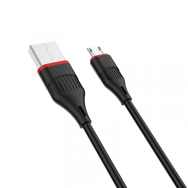 Кабель Borofone BX17 USB - micro USB, 1 м черный