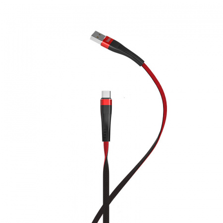 Кабель Hoco U39 Slender, USB - USB Type-C, 1.2 м, черно-красный