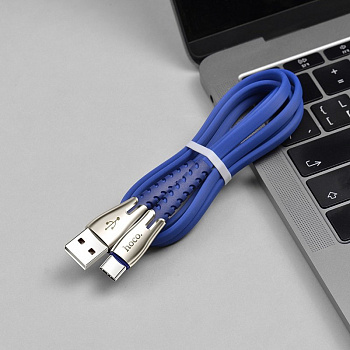 Кабель Hoco U58, USB - USB Type-C, 1.2 м, синий