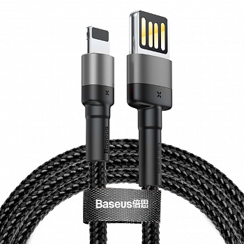 Кабель Baseus CALKLF-HG1, , lightning, 2 м, серо-черный