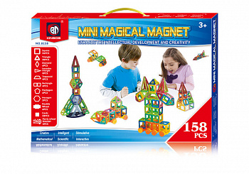 Магнитный конструктор Xinbida MO158 Mini Magical Magnet 158 деталей