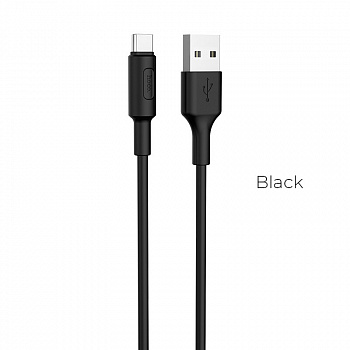 Кабель Hoco X25 Soarer, USB - USB Type-C, 1 м, черный