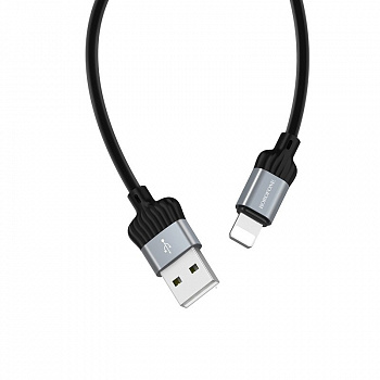 Кабель Borofone BX28 Dignity, lightning, 1 м, серый
