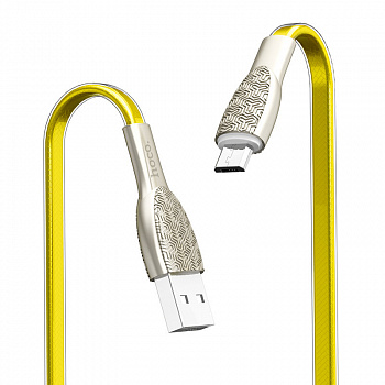 Кабель Hoco U52 Bright USB - micro USB, 1.2 м золотой