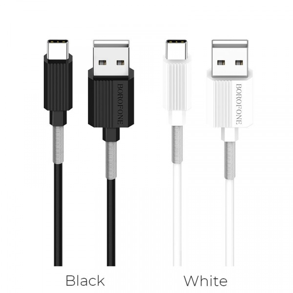 Кабель Borofone BX11 uJet, USB - USB Type-C, 1 м, черный