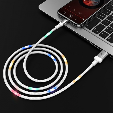 Кабель Hoco U63, lightning, 1.2 м, белый