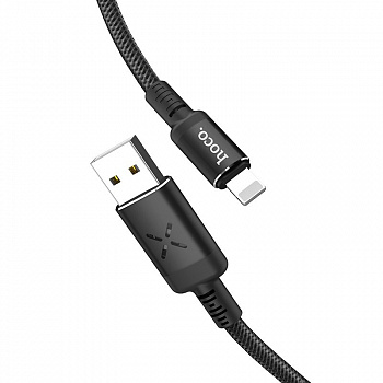 Кабель Hoco U63, lightning, 1.2 м, черный