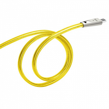Кабель Hoco U9 Zinc Alloy USB - micro USB, 1.2 м золотой