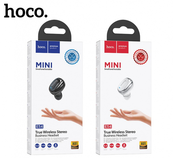 Беспроводные наушники HOCO E54 Mia mini, Bluetooth, 40 мАч, Белый