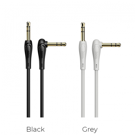 Аудио-кабель HOCO UPA14 AUX, 3.5 AUX - Jack 3,5, 1 м, серый