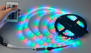 Светодиодная уличная многоцветная лента-гирлянда ELK-BLEDOMA RGB led с пультом 20 м