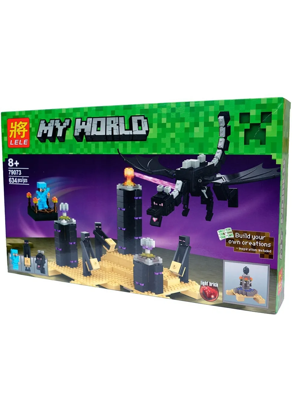Конструктор LELE Minecraft MY WORLD #79073 дракон Края