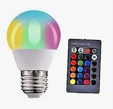 Умная светодиодная лампа с пультом LED RGB BULB