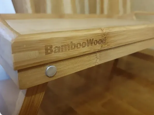 Бамбуковый стол трансформер для еды  Bamboo Wood