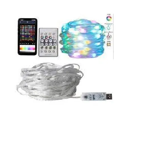 Светодиодная уличная многоцветная лента-гирлянда ELK-BLEDOMA RGB led с пультом 20 м