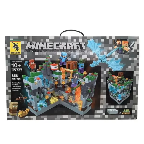 Конструктор Renzaima Minecraft  Битва за крепость 858 деталей