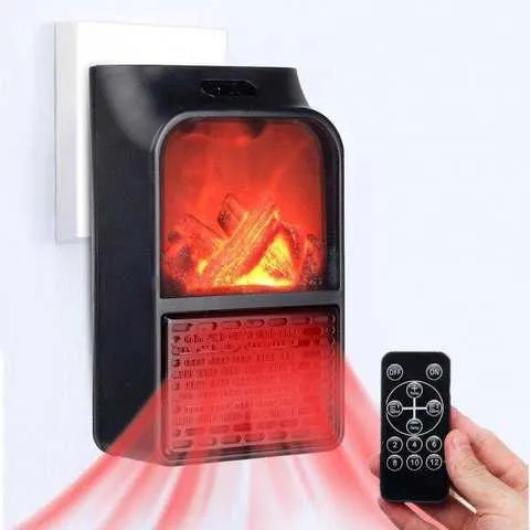 Портативный обогреватель камин Flame Heater с пультом